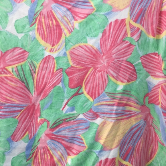 Talbots Tee Pink Green Floral T-Shirt Short Sleeve Petite Knit Womens Size 3XP - Picture 6 of 9